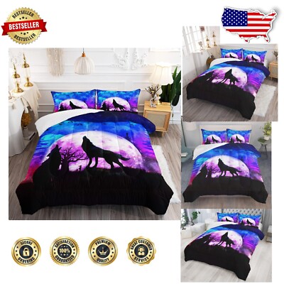 Wild Animals Full Comforter Set - Cozy Checkered Bedding for All Seasons-image