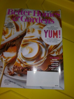 BETTER HOMES & GARDENS MAGAZINE NOVEMBER 2020 NEW THANKSGIVING FAVORITES-image
