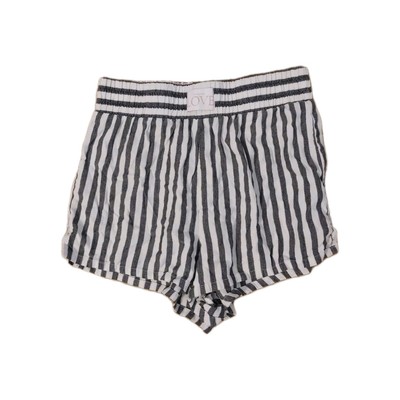 Victoria’s Secret Sleep Shorts Women’s XS Gray White Stripes Lightweight Elastic-image
