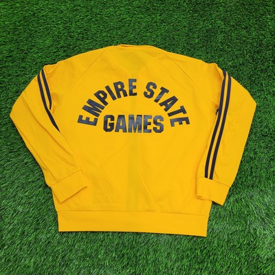 Vintage 1982 Empire State Games Track Jacket Womens L 21x24-image
