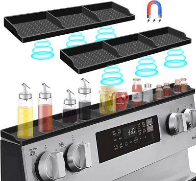 Stove Top for Silicone Shelf,30 Inch Magnetic Shelf Over the Stove Spice Rack-image