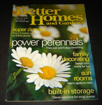 Better Homes and Gardens April 2001 - POWER PERENNIALS - SUN ROOMS-image
