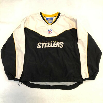 Vintage Pittsburgh Steelers NFL Wind Breaker 90s Pullover Youth Large 14/16-image