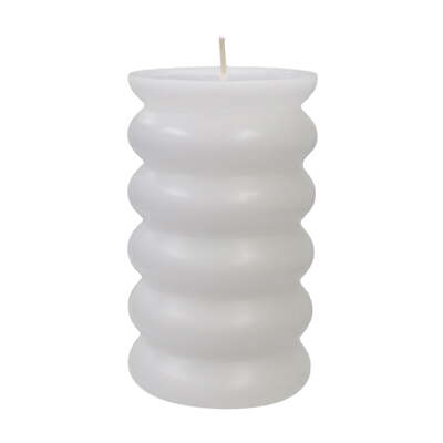 Better Homes & Gardens Unscented Bubble Pillar Candle, 3x5 Inches, White-image