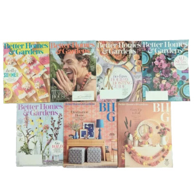 Lot of 7 Better Homes & Gardens Magazines 2019, 2021, 2022 Harry Styles's House-image