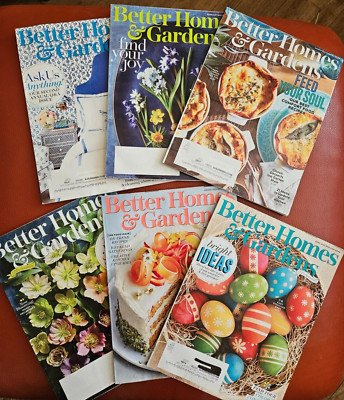 Better Homes & Gardens Lot of 6:  Jan, Feb, Mar 2021 Jan/Feb, Mar, April 2022-image