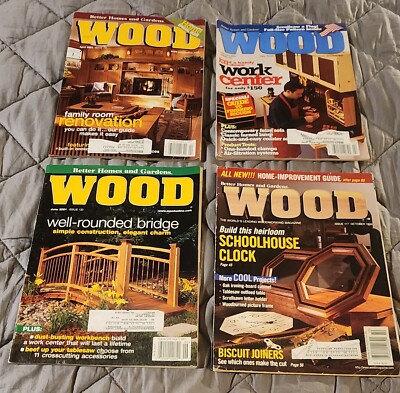 Lot of (4) - Vintage WOOD Magazines by Better Homes and Gardens - Lot #1065-image