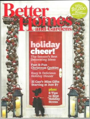 Better Homes and Gardens Magazine December 2011 Holiday Cheer/Trifles/Decorating-image