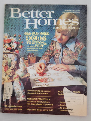 Better Homes And Gardens ~ Old Fashioned Dolls To Stitch & Stuff ~ November 1976-image