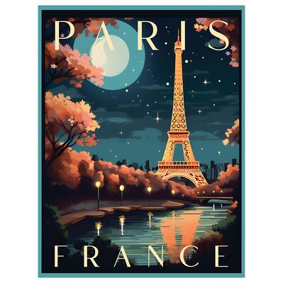 Paris France Design C Souvenir Fridge Magnet 4-Inch-image