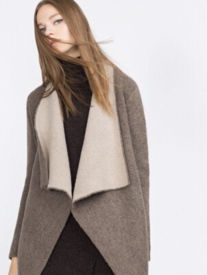 Zara Two Tone Waterfall Cardigan S-image