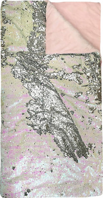 American Kids  Super Cozy Reversible Sequin Sleeping Slumber Bag, Royal Plush & -image