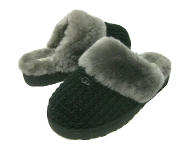 UGG COZY KNIT WOMEN SLIPPERS KNIT BLACK US 6 /UK 4 /EU 37 /JP 23-image