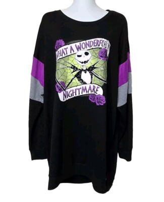 What A Wonderful Nightmare Before Christmas Sleepshirt Womens XL Disney Black-image