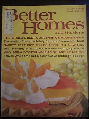 Better Homes & Garden Magazine September 1965 Peach Pie Convenience Food (E) J-image