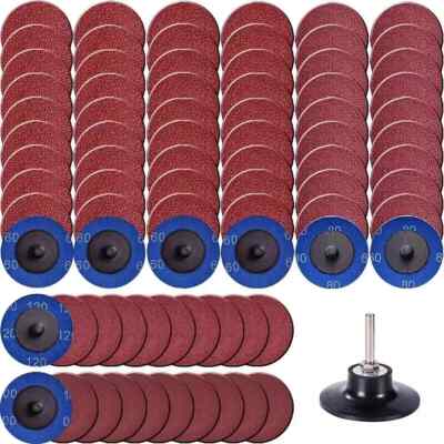 51x 2 inch Roll Lock Die Grinder Quick Change Sanding Disc 36 60 80 120 240 Grit-image