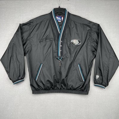 Vintage Pro Player Detroit Pistons NBA Wind Jacket Mens XL Black Pullover-image