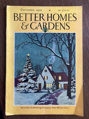 BETTER HOMES & GARDENS December 1930 Christmas Winter Snow Cover-image