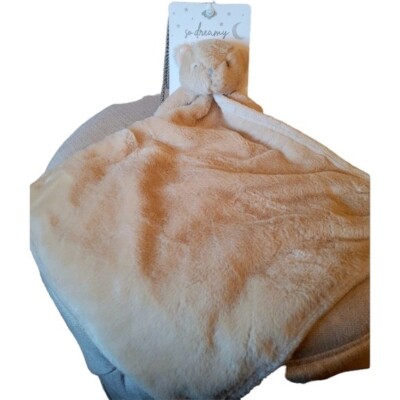 So Dreamy Plush Large Cozy Lovey Blankie Tan Bear Security Comfort New with Tags-image