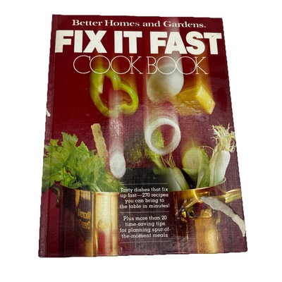 Vintage Better Homes & Gardens Fix It Fast Cookbook 1981 Hardcover-image