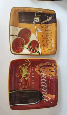 Pier 1 Imports Cucina Square Dessert Appetizer Plates. Set of 2-image