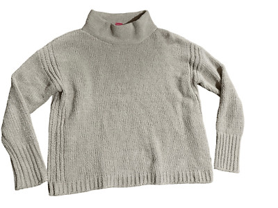 Catherine Malandrino blush pinkish tan cozy mock neck sweater sz M-image