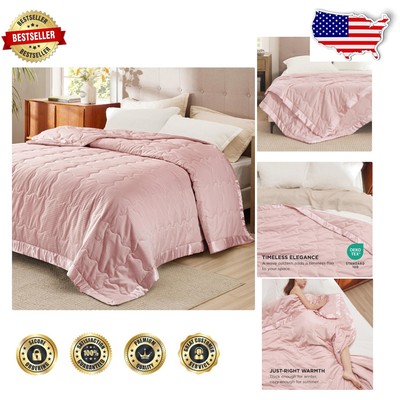 Elegant Twin/Twin XL Dark Pink Lightweight Down Alternative Blanket - 66x90-image