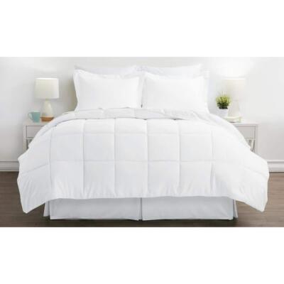 Becky Cameron Comforter Set 8-Pcs Hypoallergenic Microfiber/Polyester White King-image