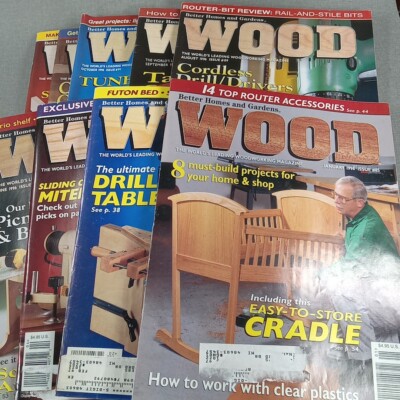 WOOD Magazine Lot of 9 From 1996 ~ Better Homes and Gardens-image
