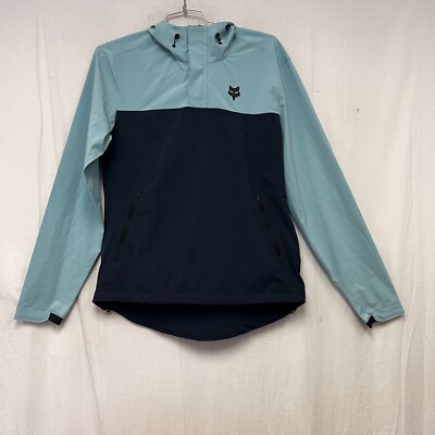 Fox Racing Mens Ranger MTB Bike Wind Jacket Pullover Vintage Blue Medium SAMPLE-image