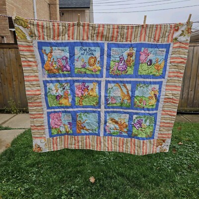 Hand quilted And Hand-sewed Baby Blanket Cozy Approximately 2.6 Ib Size 48×39 in-image