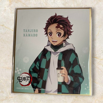 Tanjirou Mini Colored Paper Postcard Checkered Jacket Design Demon Slayer-image