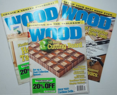 Wood Magazine Lot of 3 Issues 2020 Better Homes Gardens Tool Review DIY Projects-image
