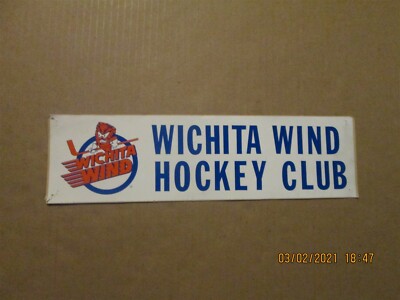 CHL Wichita Wind Hockey Club Vintage Defunct 1980-81 Team Logo Bumper Sticker-image