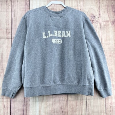 L.L. Bean Crewneck Sweatshirt Large Spell Out Logo Classic Comfy Pullover VTG-image