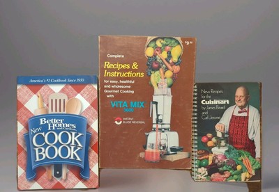 Lot Of 3 Better Homes 2003, Vitamix 1984, Cuisinart 1978 Cookbooks Soft Cover-image