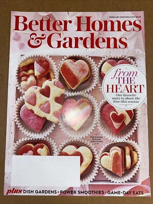 Better Homes & Gardens Magazine February 2020 Heart Dish Gardens Power Smoothies-image