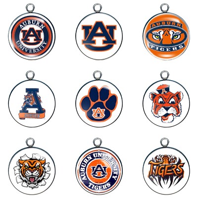 Auburn Tigers Glass Cabochon Charms-image