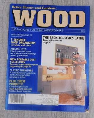  Better Homes And Gardens WOOD April 1987 No 16 Woodworking Vintage Magazine-image