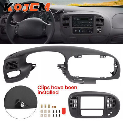 Dash Pad Dashboard & Dash Radio Bezel Gray Fit For 97-03 Ford F150 Expedition-image