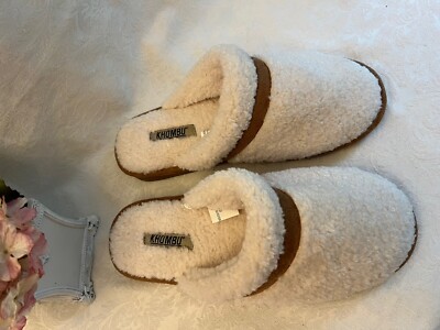 Khombu Cozy Fluffy Comfort Faux Fur Slippers Dede in Ivory Size 10M-image