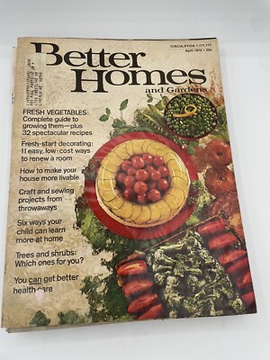 Better Homes and Gardens April 1974 Magazine Vintage MCM-image