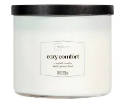 Mainstays 3-Wick Textured Wrapped Cozy Comfort Scented Candle, 14 oz(pack of 2)-image