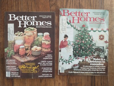 Lot of 2 Better Homes & Gardens 1977 August & December Christmas Crafts-image