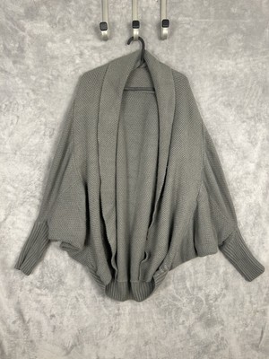 Cardigan Sweater Womens Medium Grey Knit Warm Cozy Warm-image
