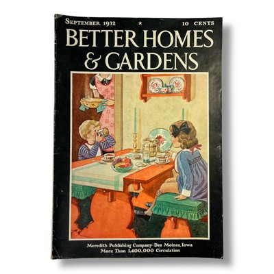 Better Homes and Gardens Magazine September 1932 Lifestyle Advertising-image