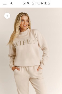 Six Stories “Wifey” Sweatshirt Size M $60 MSRP-image