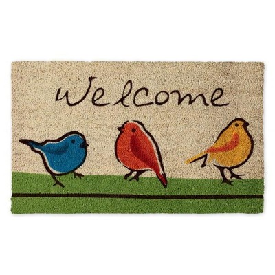 Design Imports CAMZ34082 18 x 30 in. For the Birds Print Coconut Coir Doormat-image