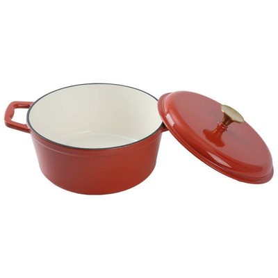 4.75qt Ceramic Enamel Cast Iron Dutch Oven W/ Lid Soups Stews Casseroles New-image