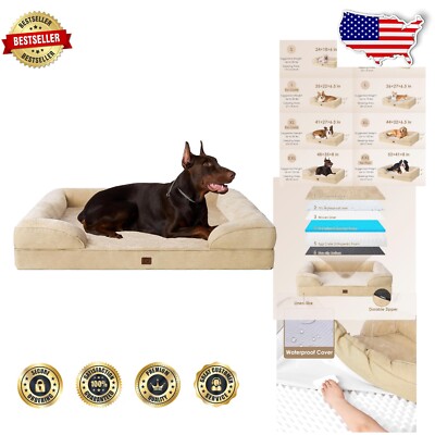 Extra Large Orthopedic Dog Bed with Egg Crate Foam & Cozy Fleece for Comfort-image